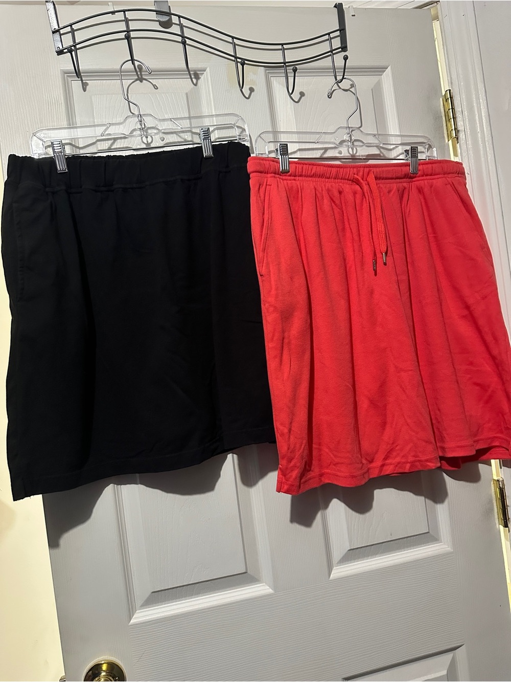 18/20 Set of 2 Skorts by Women Within with built in shorts Black and Coral Red